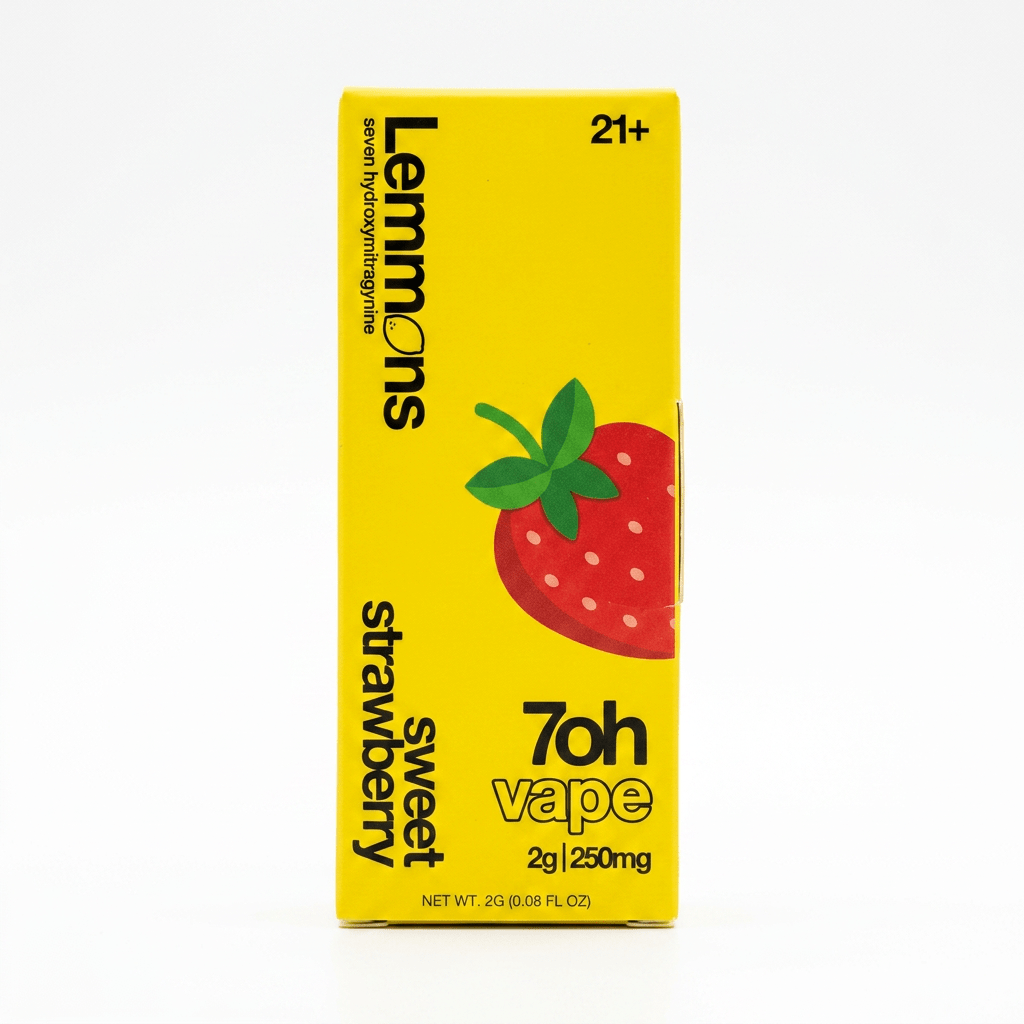 Lemmons 7-OH Kratom Disposable Vape (2g) Sweet Strawberry