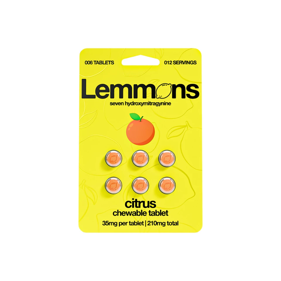 Lemmons Seven Hydroxymitragynine Kratom 7-OH 35mg Tablets Citrus