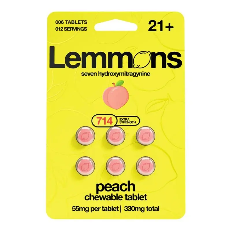 Lemmons 7-OH Kratom Tablets (330mg – 6 Count) Peach