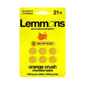 Lemmons 7-OH Tablets Kratom (1500mg - 6 Count) Orange Crush