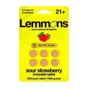 Lemmons 7-OH Tablets Kratom (1500mg - 6 Count) Sour Strawberry