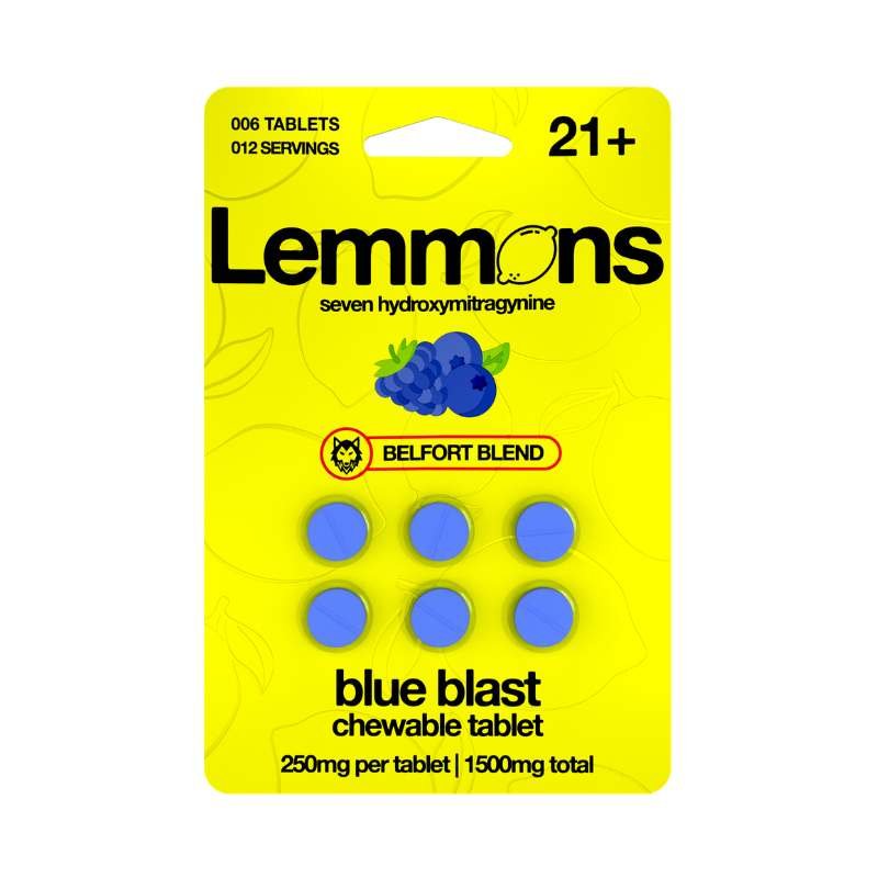 Lemmons 7-OH Tablets Kratom (1500mg - 6 Count) Blue Blast