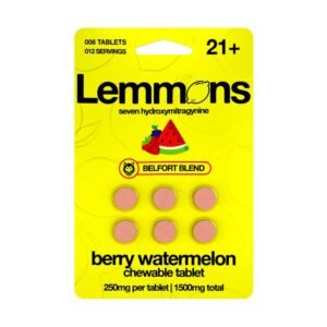 Lemmons 7-OH Tablets Kratom (1500mg - 6 Count) Berry Watermelon
