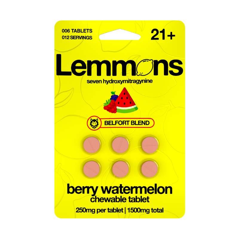 Lemmons 7-OH Tablets Kratom (1500mg - 6 Count) Berry Watermelon
