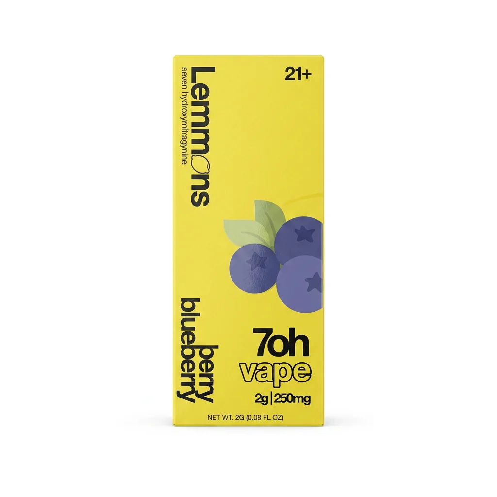 Lemmons 7-OH Kratom Disposable Vape (2g) Berry Blueberry